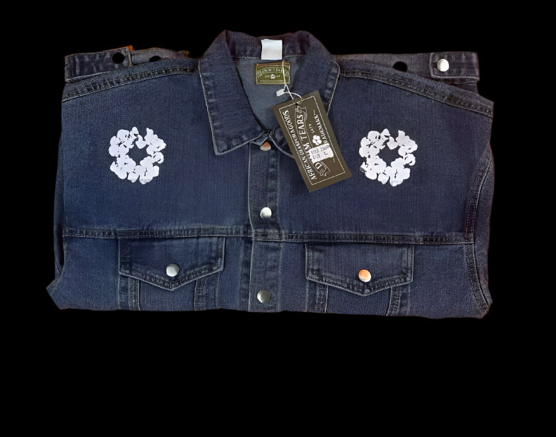 DTEARS Cotton Wreath Jean Jacket (Premium Quality)