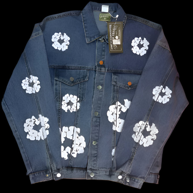 DTEARS Cotton Wreath Jean Jacket (Premium Quality)