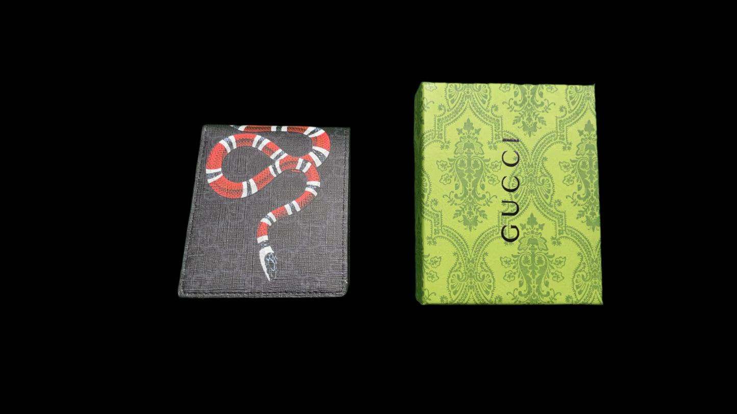 Gucc* Luxury Inspired Kingsnake Bi-Fold Wallet